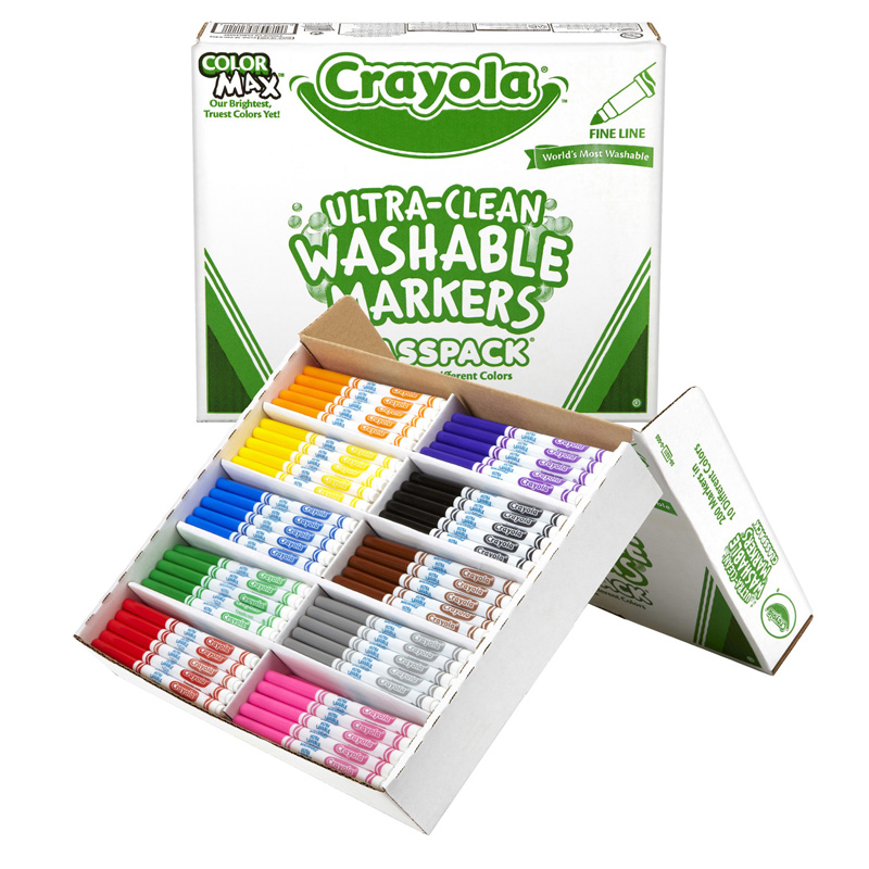 Crayola Washable Classpack 10 Asstcolors 200 Ct Fine Tip Crayola Washable Classpack 10 Asstcolors 200 Ct Fine Tip
